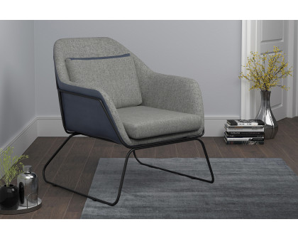 Coaster™ Metal Sled Leg Accent Chair - Gray/Blue