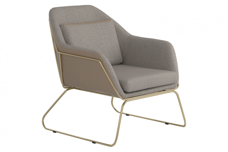 Coaster™ Metal Sled Leg Accent Chair - Beige