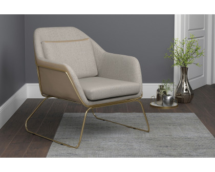 Coaster™ Metal Sled Leg Accent Chair - Beige