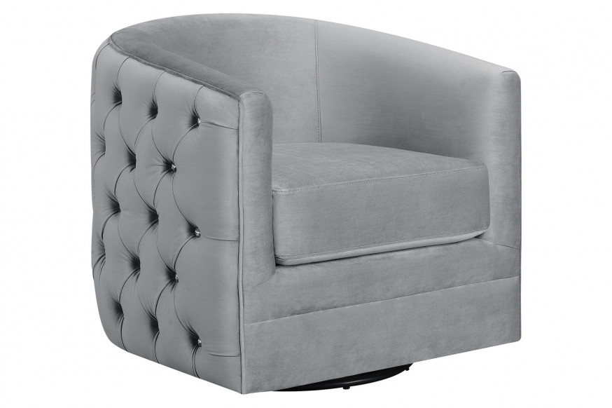 Coaster™ Upholstered Swivel Accent Chair - Gray