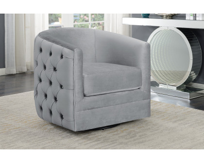 Coaster™ Upholstered Swivel Accent Chair - Gray