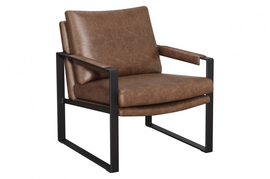 Coaster™ Upholstered Accent Chair With Removable Cushion - Umber Brown/Gunmetal