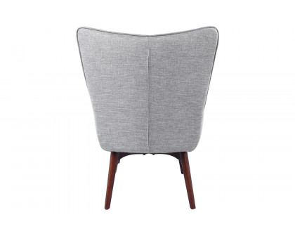 Coaster - Upholstered Accent Chair With Ottoman in Gray/Brown