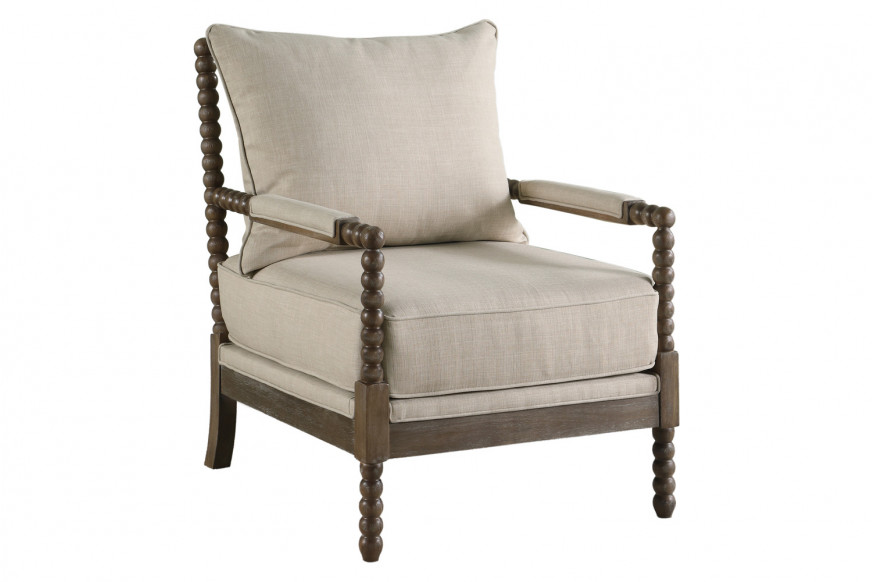 Coaster™ Cushion Back Accent Chair - Oatmeal/Natural