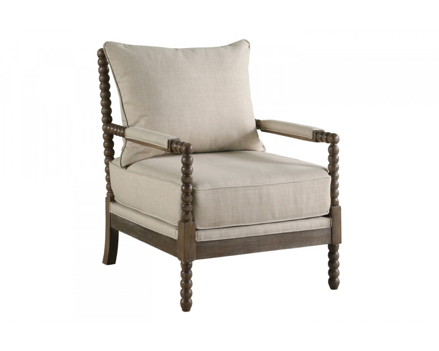 Coaster Cushion Back Accent Chair - Oatmeal/Natural