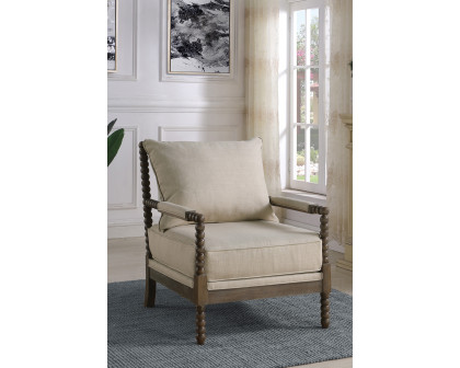 Coaster™ Cushion Back Accent Chair - Oatmeal/Natural