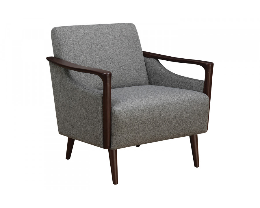 Coaster - Upholstered Accent Chair in Gray/Brown