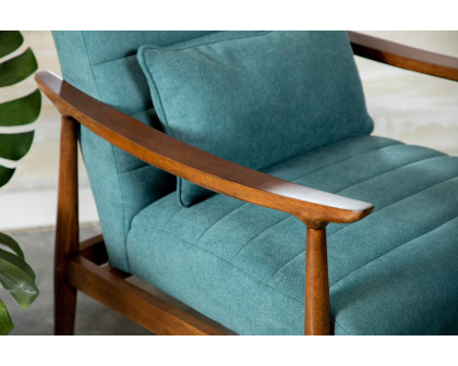 Coaster™ Wooden Arm Accent Chair - Teal/Walnut