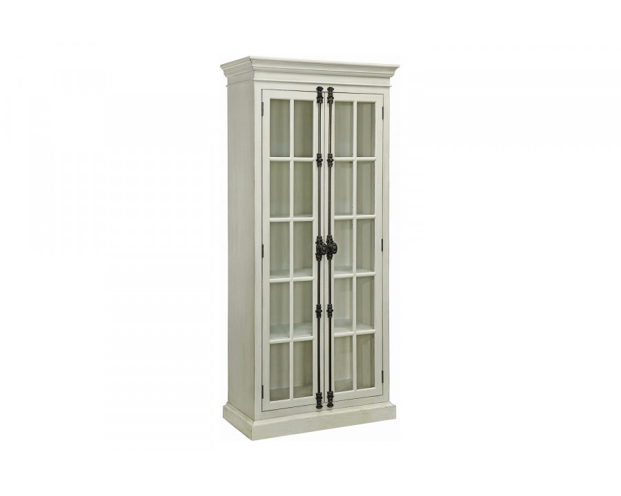 Coaster - 2-Door Tall Cabinet 910187 in Antique White