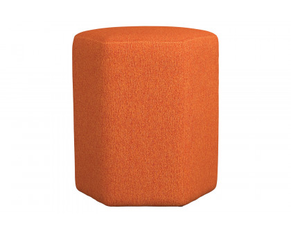 Coaster Hexagonal Upholstered Stool - Orange