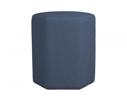 Coaster Hexagonal Upholstered Stool - Blue