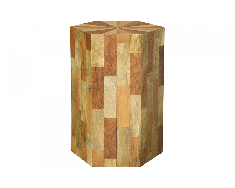 Coaster - Hexagon Sunburst Top Accent Table in Natural