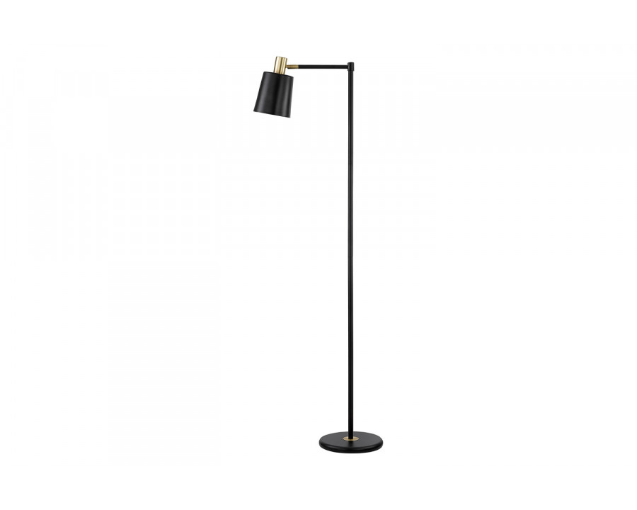 Coaster - 1-Light Floor Lamp With Horn in Shade Black