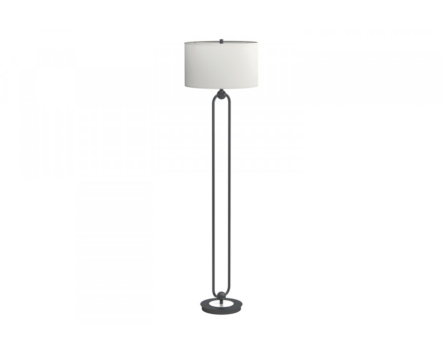 Coaster - Drum Shade Floor Lamp in White/Orb