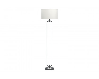 Coaster - Drum Shade Floor Lamp in White/Orb