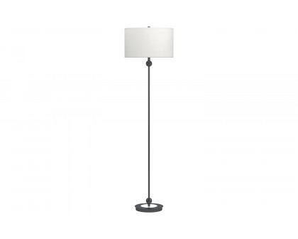 Coaster - Drum Shade Floor Lamp in White/Orb