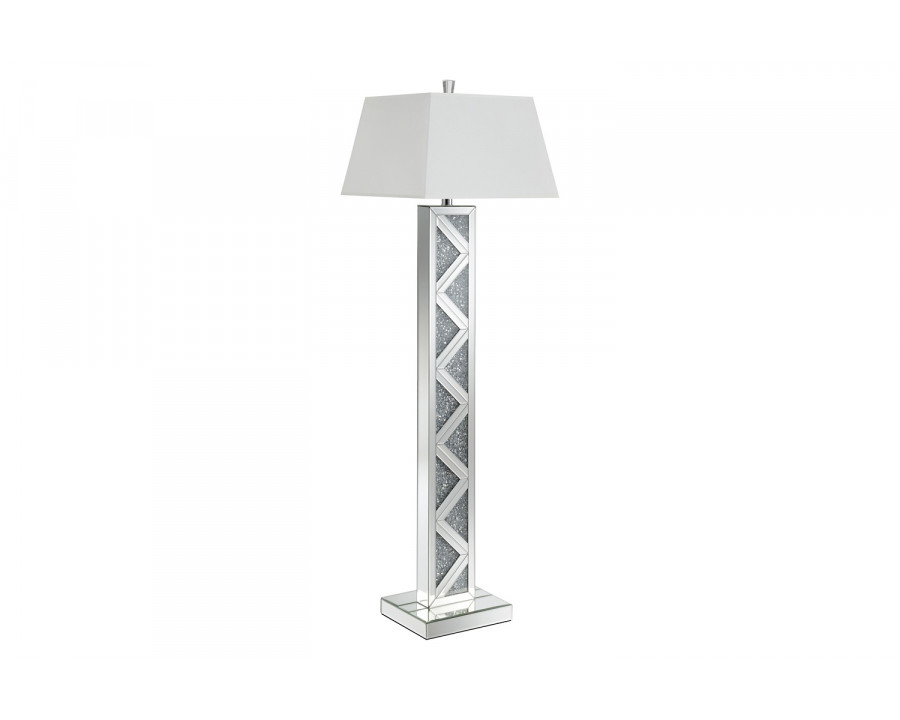 Coaster - Geometric Base Floor Lamp in Silver