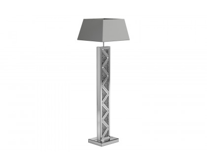 Coaster - Geometric Base Floor Lamp in Silver