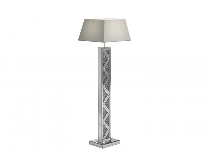 Coaster - Geometric Base Floor Lamp in Silver