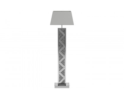 Coaster - Geometric Base Floor Lamp in Silver