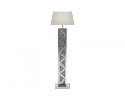 Coaster - Geometric Base Floor Lamp in Silver