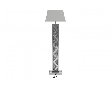 Coaster - Geometric Base Floor Lamp in Silver