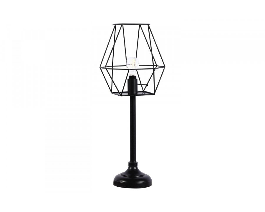 Coaster - Metal Open Shade Table Lamp in Black