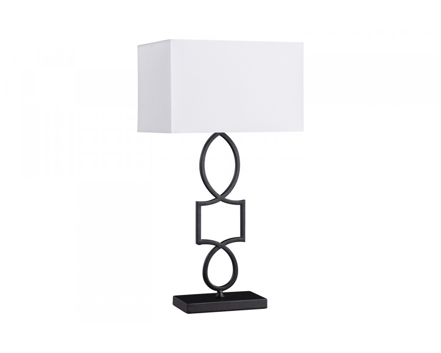 Coaster - Rectangular Shade Table Lamp in White/Black