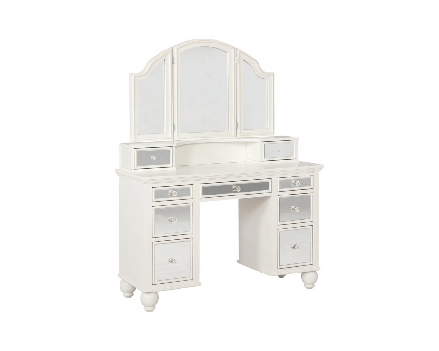 Coaster - 2-Piece Vanity Set in White/Beige