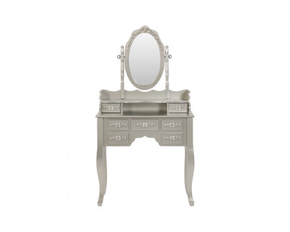 Coaster - 2-Piece Vanity Set in Metallic Silver/White