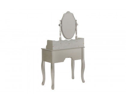 Coaster - 2-Piece Vanity Set in Metallic Silver/White