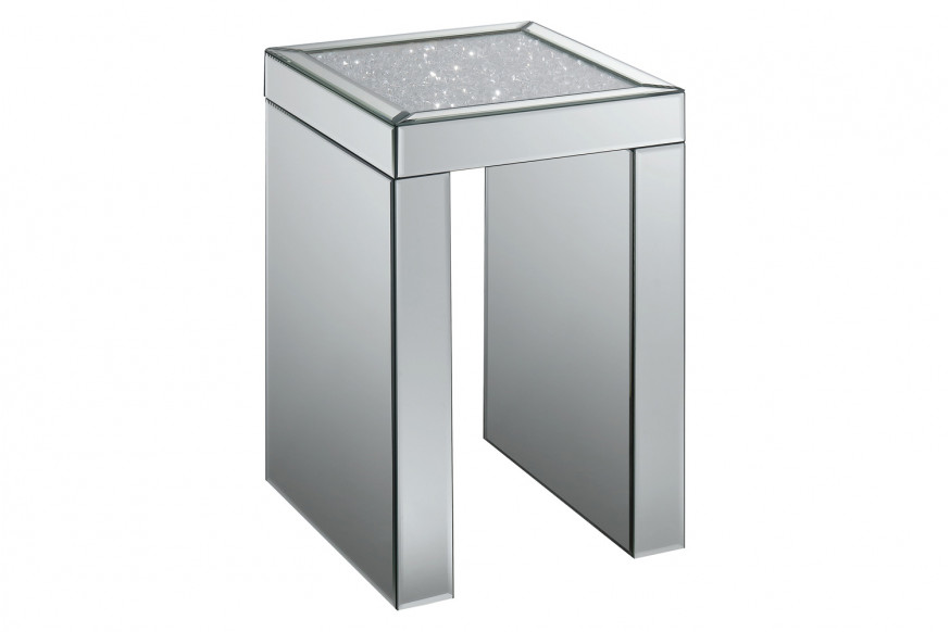 Coaster™ Square Chairside Table - Clear Mirror