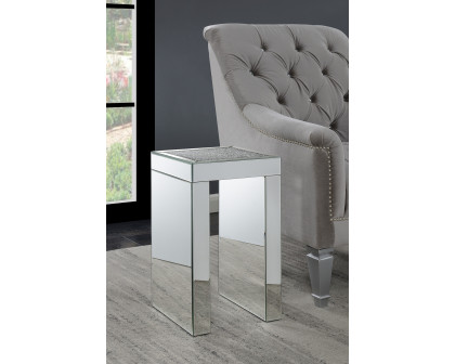 Coaster™ Square Chairside Table - Clear Mirror