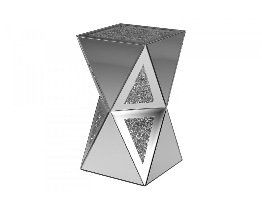 Coaster Geometric Side Table - Silver