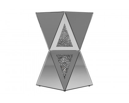 Coaster Geometric Side Table - Silver