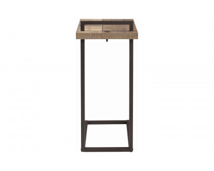 Coaster - Rectangular Top Accent Table With Usb Port in Weathered Pine