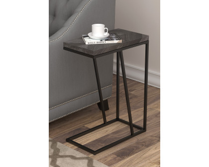 Coaster Chevron Rectangular Accent Table - Rustic Gray