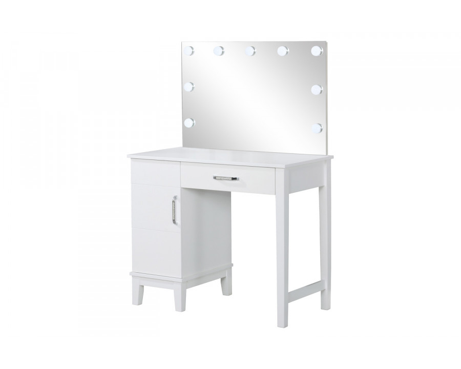 Coaster - Vanity Set With Led Lights in White/Dark Gray