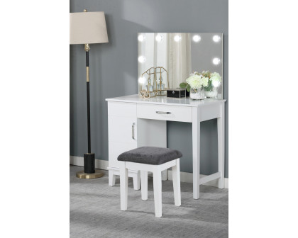 Coaster - Vanity Set With Led Lights in White/Dark Gray