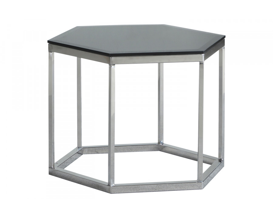 Coaster - Hexagon Glass Top Accent Table