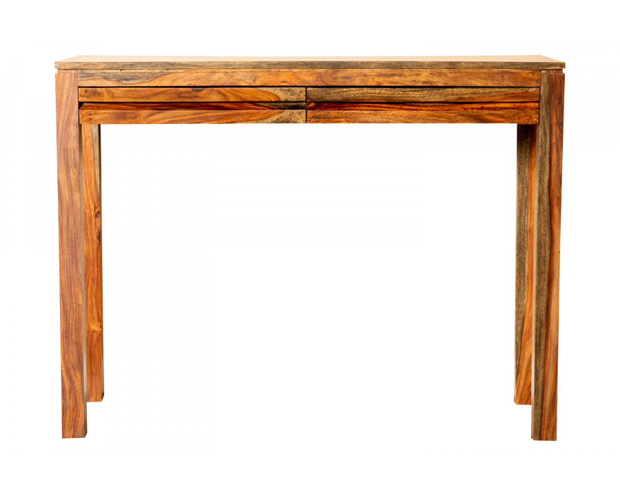 Coaster - Rectangular 2-Drawer Console Table in Warm Chestnut