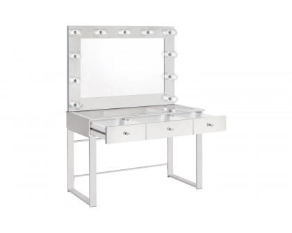 Coaster - 3-Drawer Vanity With Lighting in Chrome/White