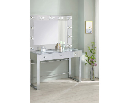 Coaster - 3-Drawer Vanity With Lighting in Chrome/White