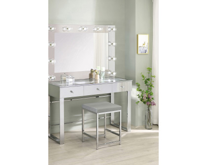 Coaster - 3-Drawer Vanity With Lighting in Chrome/White