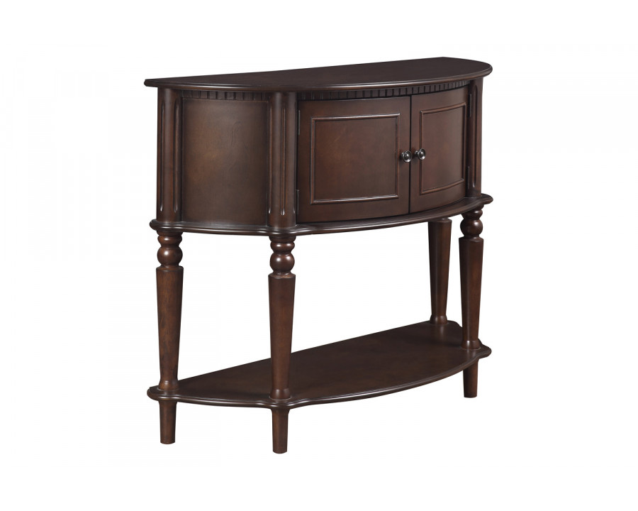 Coaster - Console Table With Curved Front in Brown