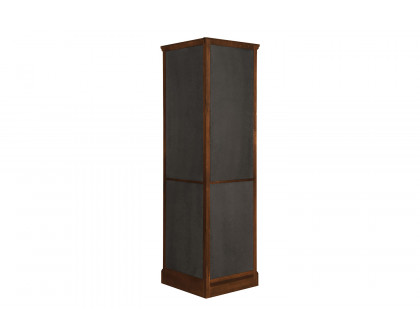 Coaster - 6-Shelf Corner Curio Cabinet in Burnished Brown