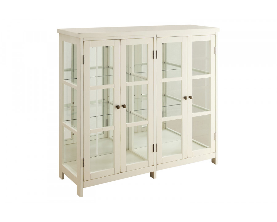 Coaster - 4-Door Display Accent Cabinet in White