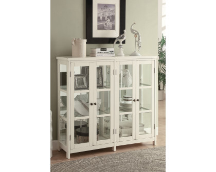 Coaster - 4-Door Display Accent Cabinet in White