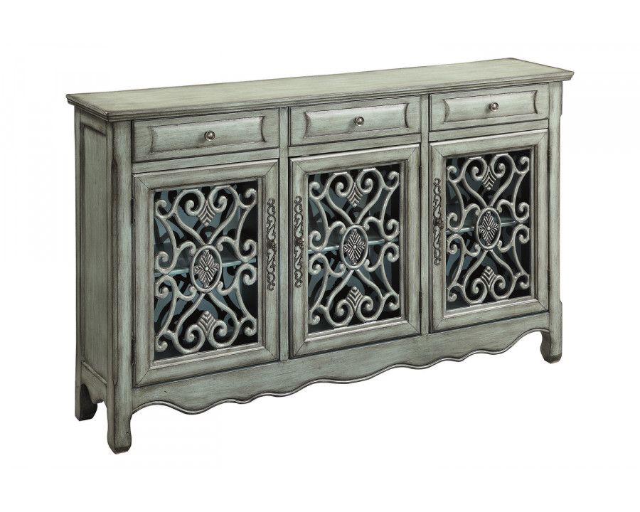 Coaster - 3-Door Accent Cabinet in Antique Green