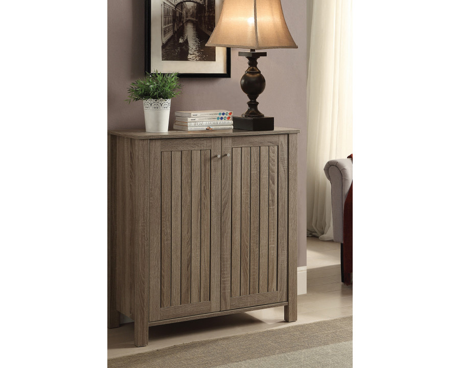 Coaster - 4-Shelf Shoe Cabinet in Dark Taupe